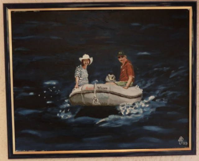 zwei in einem Boot
